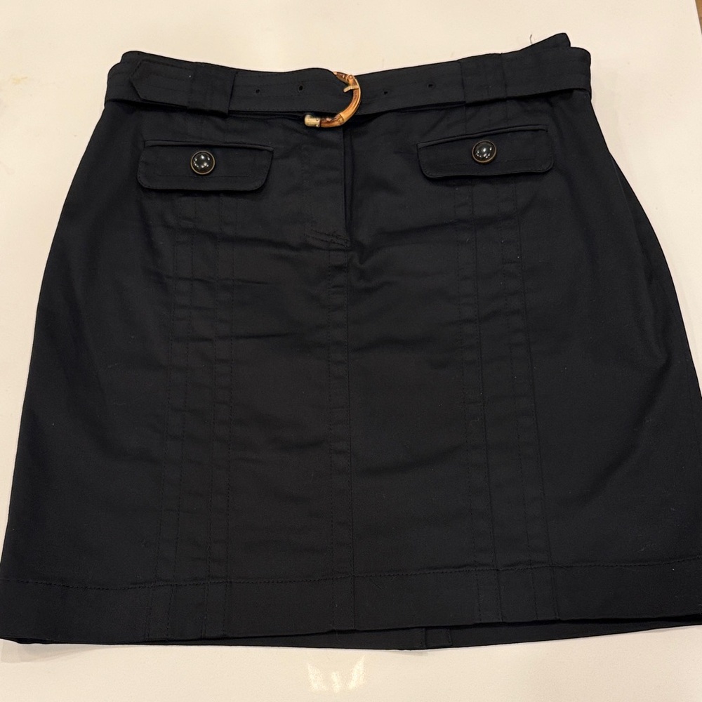 Jones New York Black Mini Skirt with Belt
